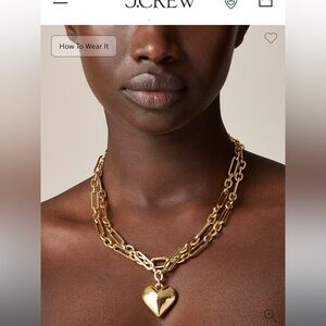 J.CREW Heart Pendant Necklace